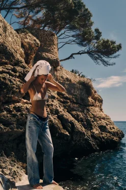 Fashion JEANS TRF RECTOS TIRO ALTO Mujer Jeans