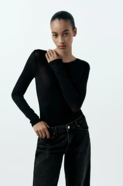 Online JEANS TRF RECTOS TIRO BAJO Mujer Jeans