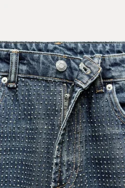 Hot JEANS TRF RELAXED BRILLOS TIRO MEDIO Mujer Jeans