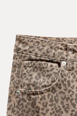 Online JEANS TRF RELAXED ESTAMPADO ANIMAL TIRO ALTO Mujer Jeans