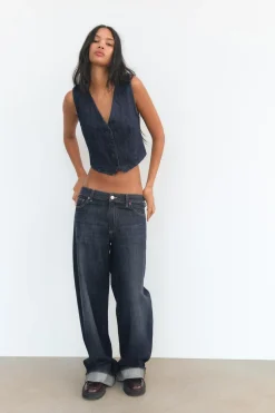 Sale JEANS TRF RELAXED FOLD UP TIRO BAJO Mujer Jeans