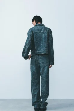 Online JEANS TRF RELAXED OVERSIZE TAPERED STRASS TIRO ALTO Mujer Jeans