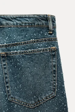 Online JEANS TRF RELAXED OVERSIZE TAPERED STRASS TIRO ALTO Mujer Jeans