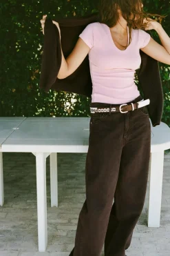 Clearance JEANS TRF RELAXED OVERSIZE TIRO MEDIO Mujer Jeans