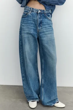 Best JEANS TRF RELAXED OVERSIZE TIRO MEDIO Mujer Jeans