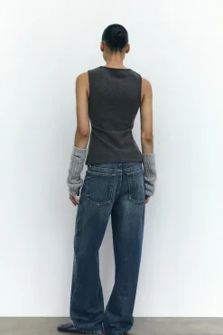 Fashion JEANS TRF RELAXED OVERSIZE TAPERED TIRO ALTO Mujer Jeans