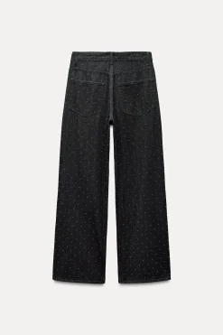 Online JEANS TRF RELAXED TACHAS TIRO MEDIO Mujer Jeans