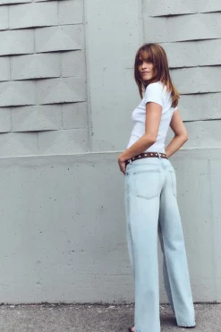 Fashion JEANS TRF RELAXED TIRO MEDIO Mujer Jeans