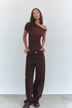 Hot JEANS TRF SLOUCHY TIRO MEDIO Mujer Jeans