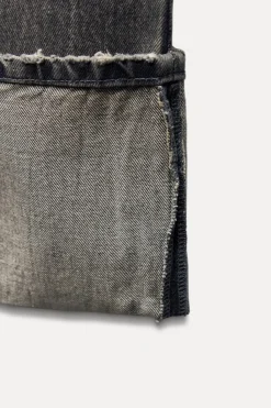 Outlet JEANS TRF STOVE PIPE FOLDED TIRO ALTO Mujer Jeans