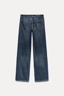 New JEANS TRF WIDE LEG BANDA LATERAL TIRO MEDIO Mujer Jeans