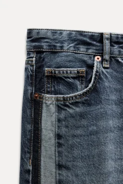 New JEANS TRF WIDE LEG BANDA LATERAL TIRO MEDIO Mujer Jeans