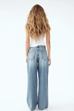 Sale JEANS TRF WIDE LEG CINTURILLA CRUZADA TIRO ALTO Mujer Jeans