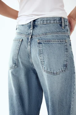 Sale JEANS TRF WIDE LEG CINTURILLA CRUZADA TIRO ALTO Mujer Jeans