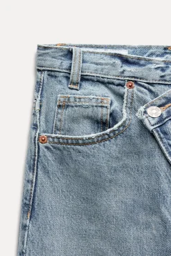 Sale JEANS TRF WIDE LEG CINTURILLA CRUZADA TIRO ALTO Mujer Jeans