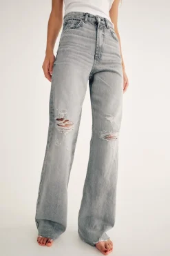 Best JEANS TRF WIDE LEG ROTOS TIRO ALTO Mujer Jeans