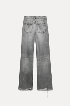 Best JEANS TRF WIDE LEG ROTOS TIRO ALTO Mujer Jeans