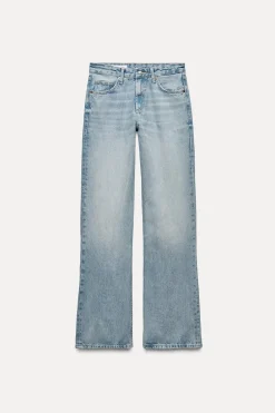 Online JEANS TRF WIDE LEG ROTOS TIRO MEDIO Mujer Jeans