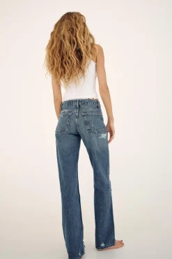 Outlet JEANS TRF WIDE LEG ROTOS TIRO MEDIO Mujer Jeans
