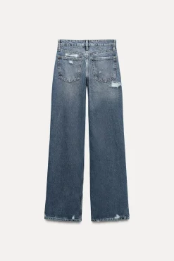 Outlet JEANS TRF WIDE LEG ROTOS TIRO MEDIO Mujer Jeans