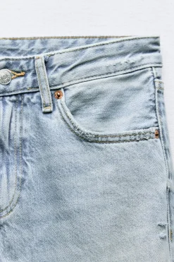 Best JEANS TRF WIDE LEG ROTOS TIRO MEDIO Mujer Jeans