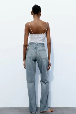 Online JEANS TRF WIDE LEG TIRO ALTO Mujer Jeans