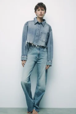 Best JEANS TRF WIDE LEG TIRO ALTO FULL LENGTH ROTOS Mujer Jeans