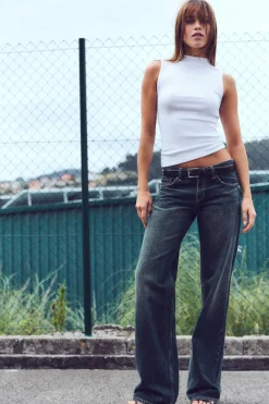 Best JEANS TRF WIDE LEG TIRO BAJO Mujer Jeans