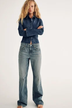 New JEANS TRF WIDE LEG TIRO MEDIO FULL LENGTH Mujer Jeans