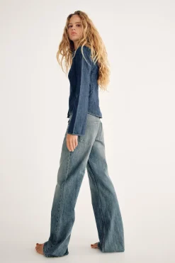 New JEANS TRF WIDE LEG TIRO MEDIO FULL LENGTH Mujer Jeans
