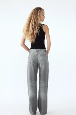 New JEANS TRF WIDE LEG TIRO MEDIO Mujer Jeans