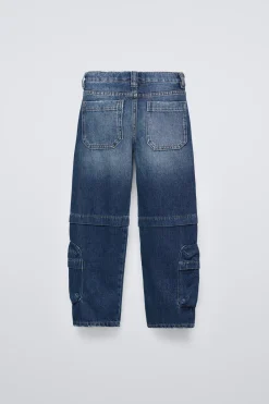 Niños ZARA 6 - 14 Años·Jeans<JEANS WIDE FIT MULTICARGO