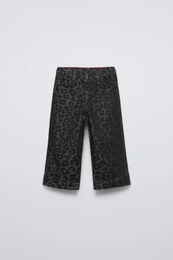 Niños ZARA 1½ - 6 Años·Jeans / Denim|6 - 18 Meses·Pantalones / Leggings<JEANS WIDE LEG ANIMAL PRINT