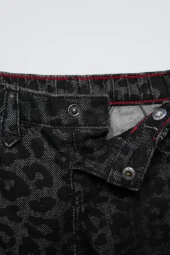Niños ZARA 1½ - 6 Años·Jeans / Denim|6 - 18 Meses·Pantalones / Leggings<JEANS WIDE LEG ANIMAL PRINT