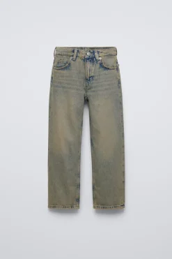 Niños ZARA 6 - 14 Años·Jeans<JEANS WIDE LEG EFECTO DESGASTADO