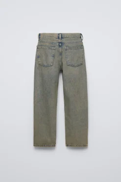 Niños ZARA 6 - 14 Años·Jeans<JEANS WIDE LEG EFECTO DESGASTADO