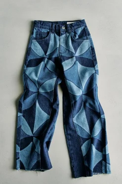 Niños ZARA 6 - 14 Años·Jeans|6 - 14 Años·Total Look<JEANS WIDE LEG ESTAMPADO GEOMÉTRICO - SEA NY