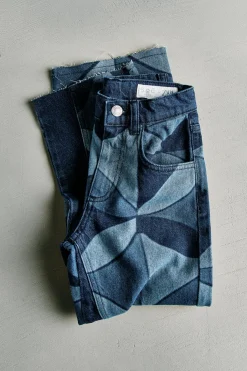 Niños ZARA 6 - 14 Años·Jeans|6 - 14 Años·Total Look<JEANS WIDE LEG ESTAMPADO GEOMÉTRICO - SEA NY