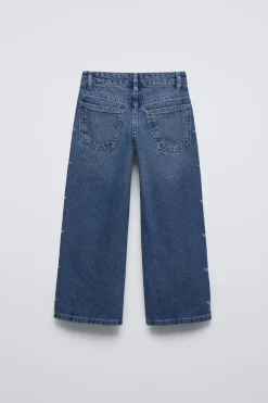 Niños ZARA 6 - 14 Años·Jeans<JEANS WIDE LEG ESTRELLAS