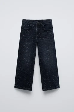 Niños ZARA 6 - 14 Años·Jeans<JEANS WIDE LEG STRASS
