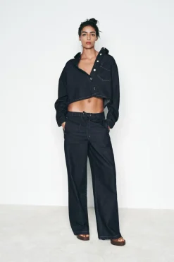 Best JEANS Z1975 JOGGER WIDE LEG TIRO ALTO Mujer Jeans