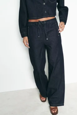 Best JEANS Z1975 JOGGER WIDE LEG TIRO ALTO Mujer Jeans