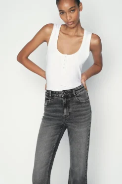 New JEANS Z1975 MINI FLARE TIRO ALTO Mujer Jeans