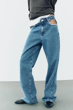 Online JEANS Z1975 RECTOS CUT OUT TIRO MEDIO Mujer Jeans