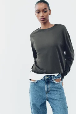 Online JEANS Z1975 RECTOS CUT OUT TIRO MEDIO Mujer Jeans