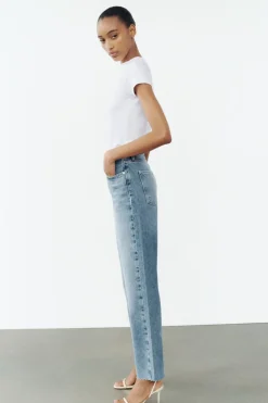 Outlet JEANS Z1975 STRAIGHT ANKLE TIRO ALTO Mujer Jeans