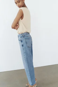 Sale JEANS Z1975 STRAIGHT CROPPED TIRO ALTO Mujer Jeans