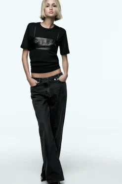 Hot JEANS Z1975 STRAIGHT TIRO ALTO FULL LENGTH Mujer Jeans