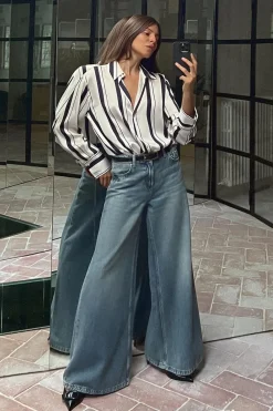 Discount JEANS Z1975 TIRO BAJO PALAZZO Mujer Jeans