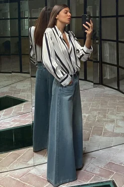 Discount JEANS Z1975 TIRO BAJO PALAZZO Mujer Jeans